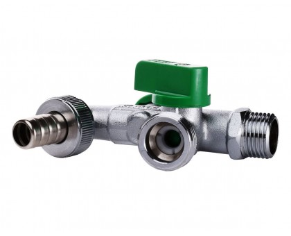 Кран шаровый ARCO 1/2″x3/4″x3/4″ 00472 для полива двойной