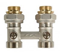 Блок подключения радиатора ECA 1/2х3/4 прямой