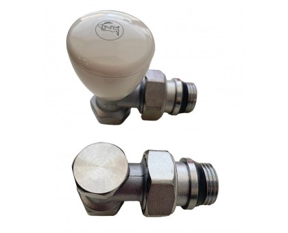 Набор ручных угловых кранов Giacomini R5X033 1/2”+R16X033 1/2”