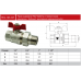 Кран кульовий американка HLV Optima 1/2" Н/В (101227.N. 01)