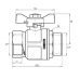 Кран шаровый ICMA 1/2" НВ (87351AD11)