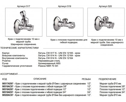 Приладовий кутовий кран ICMA 1/2"х1/2" ПН (90519AD07)