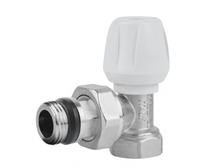 Кран радиаторный угловой с антипротечкой Icma 1/2" №803+940