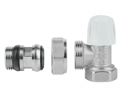 Кран радіаторний кутовий з антипротіканням Icma 1/2" №805+940 (обратка)