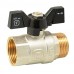 Кран шаровый ITAL 1" НВ PN40 (IB110331) бабочка, никель