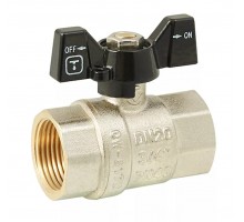 Кран шаровый ITAL 3/4" ВВ PN40 (IB110220) бабочка, никель