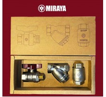 Комплект для подключения счетчика расхода воды Miraya Ø1/2"