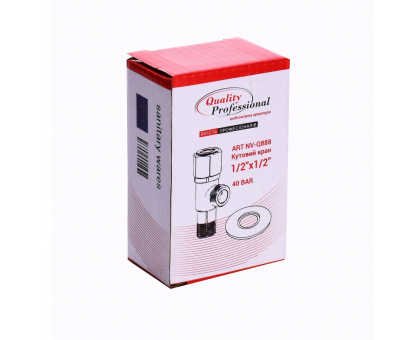 Кран приладовий кутовий Quality Professional 1/2″X1/2″ NV-QP888 нерж