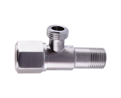 Кран приладовий кутовий Quality Professional 1/2″X1/2″ NV-QP888 нерж