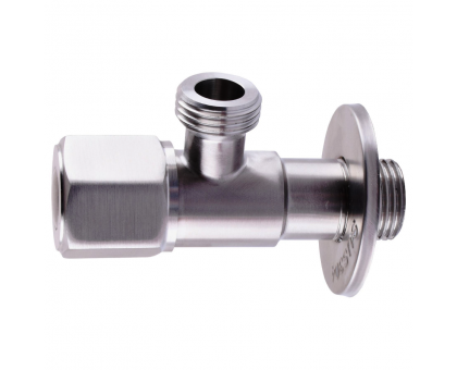 Кран приладовий кутовий Quality Professional 1/2″X1/2″ NV-QP888 нерж
