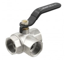 Кран шаровый трехходовой Raftec BLACK DN15 1/2" ВВВ TDRH01
