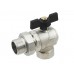Кран шаровой угловой американка RAFTEC BLACK 1/2" НВ DN15 (DRBS1-U)