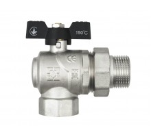 Кран шаровой угловой американка RAFTEC BLACK 1/2" НВ DN15 (DRBS1-U)