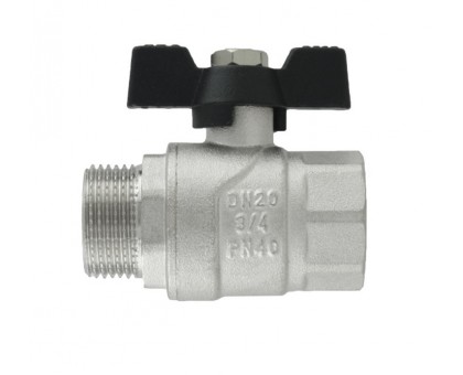 Кран шаровый Raftec BLACK PN40 ВН 3/4" (DRB21)