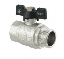 Кран шаровый Raftec BLACK PN40 ВН 3/4" (DRB21)