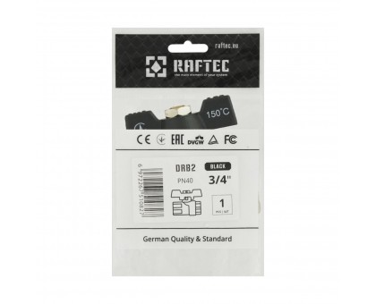 Кран кульовий Raftec BLACK PN40 ВВ 3/4" (DRB2)