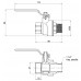 ﻿﻿Кран шаровый SD FORTE 1 1/4" НВ PN40 (SF605W32) 