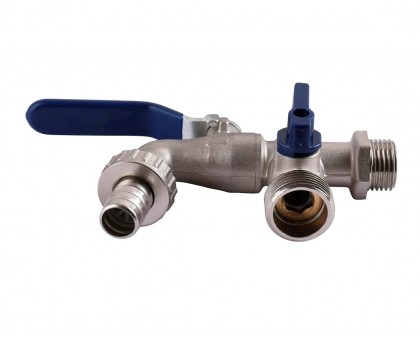 Кран шаровой SELBA 1/2″x3/4″x3/4″ SL4086 для полива двойной