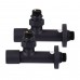 Набор кранов угловых с американкой SOLOMON LUX 1/2″ BLACK 7777 (2шт)