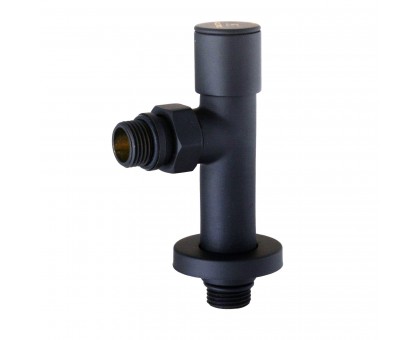 Набор кранов угловых с американкой SOLOMON LUX 1/2″ BLACK 7777 (2шт)