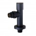 Набор кранов угловых с американкой SOLOMON LUX 1/2″ BLACK 7777 (2шт)