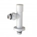 Набор кранов угловых с американкой SOLOMON LUX 1/2″ WHITE 7777 (2шт.)