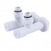 Набор кранов угловых с американкой SOLOMON LUX 1/2″ WHITE 7777 (2шт.)