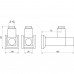 Набор кранов угловых с американкой SOLOMON LUX 1/2″ CUBE BLACK 8888 (2шт.)