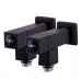 Набор кранов угловых с американкой SOLOMON LUX 1/2″ CUBE BLACK 8888 (2шт.)