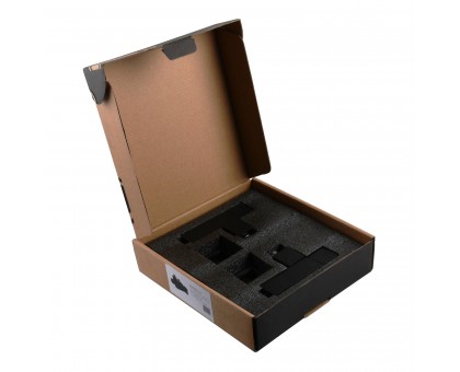 Набор кранов угловых с американкой SOLOMON LUX 1/2″ CUBE BLACK 8888 (2шт.)