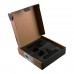 Набор кранов угловых с американкой SOLOMON LUX 1/2″ CUBE BLACK 8888 (2шт.)