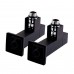 Набор кранов угловых с американкой SOLOMON LUX 1/2″ CUBE BLACK 8888 (2шт.)