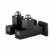 Набор кранов угловых с американкой SOLOMON LUX 1/2″ CUBE BLACK 8888 (2шт.)