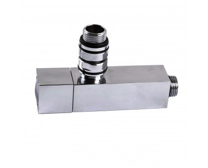 Набор кранов угловых с американкой SOLOMON LUX 1/2″ CUBE CHROM 8888 (2шт.)