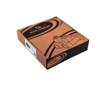 Набор кранов угловых с американкой SOLOMON LUX 1/2″ CUBE CHROM 8888 (2шт.)