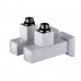 Набор кранов угловых с американкой SOLOMON LUX 1/2″ CUBE WHITE 8888 (2шт.)