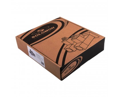 Набор кранов угловых с американкой SOLOMON LUX 1/2″ CUBE WHITE 8888 (2шт.)