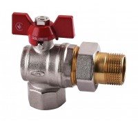 Кран кульовий американка кутовий Solomon 1/2" Dn 15 мм PN 40 B1043 посилений