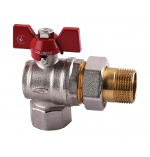 Кран шаровой американка угловой Solomon 1/2" Dn 15 мм PN 40 B1043 усиленный