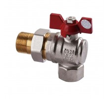 Кран кульовий американка кутовий Solomon 3/4" Dn 20 мм PN 40 B1043 посилений