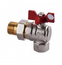 Кран шаровой американка угловой Solomon 3/4" Dn 20 мм PN 40 B1043 усиленный