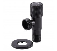 Кран угловой SOLOMON EXCLUSIVE 1/2"х3/4" НН 9889 (BLACK)