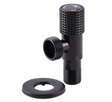 Кран угловой SOLOMON EXCLUSIVE 1/2"х3/4" НН 9889 (BLACK)