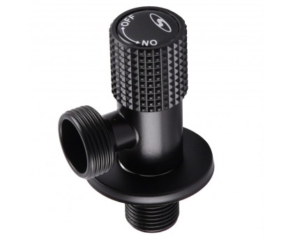 Угловой кран SOLOMON EXCLUSIVE 1/2"х3/4" НН 9889 (BLACK)