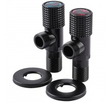 Набор угловых кранов SOLOMON EXCLUSIVE 1/2"х1/2" НН 9889 (BLACK)