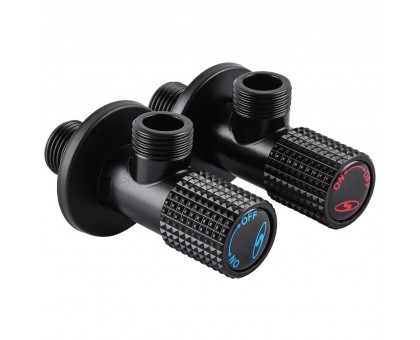 Набор угловых кранов SOLOMON EXCLUSIVE 1/2"х1/2" НН 9889 (BLACK)