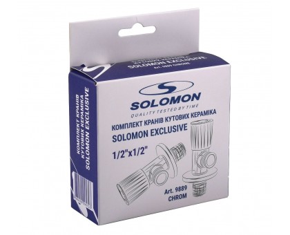 Приборный угловой кран SOLOMON EXCLUSIVE 1/2″X1/2″ 9889 (CHROM)