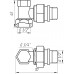 Кран радиаторный угловой SOLOMON 1/2" под ключ