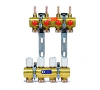 Коллектор латунный с расходомерами GIACOMINI R553KY063 1"x3/4" E/3