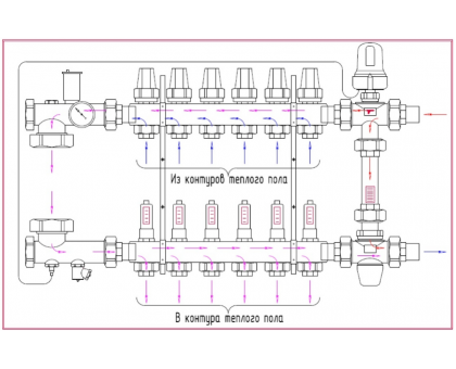 Коллекторная группа ICMA на 2 выхода (K0111)